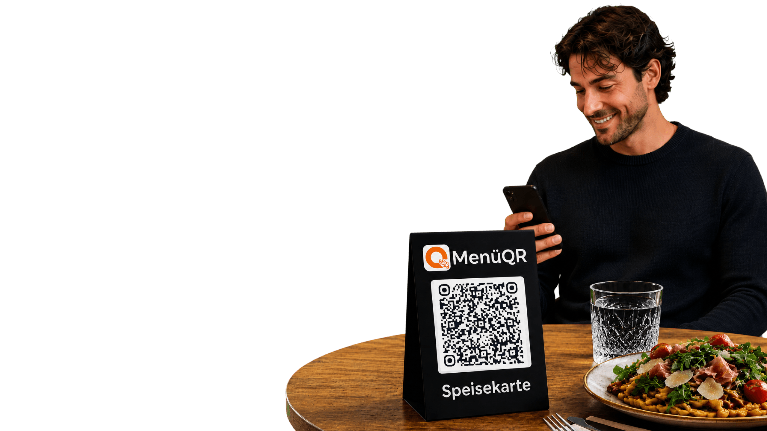 QR-Zugang zur MenüQR Speisekarte im Restaurant
